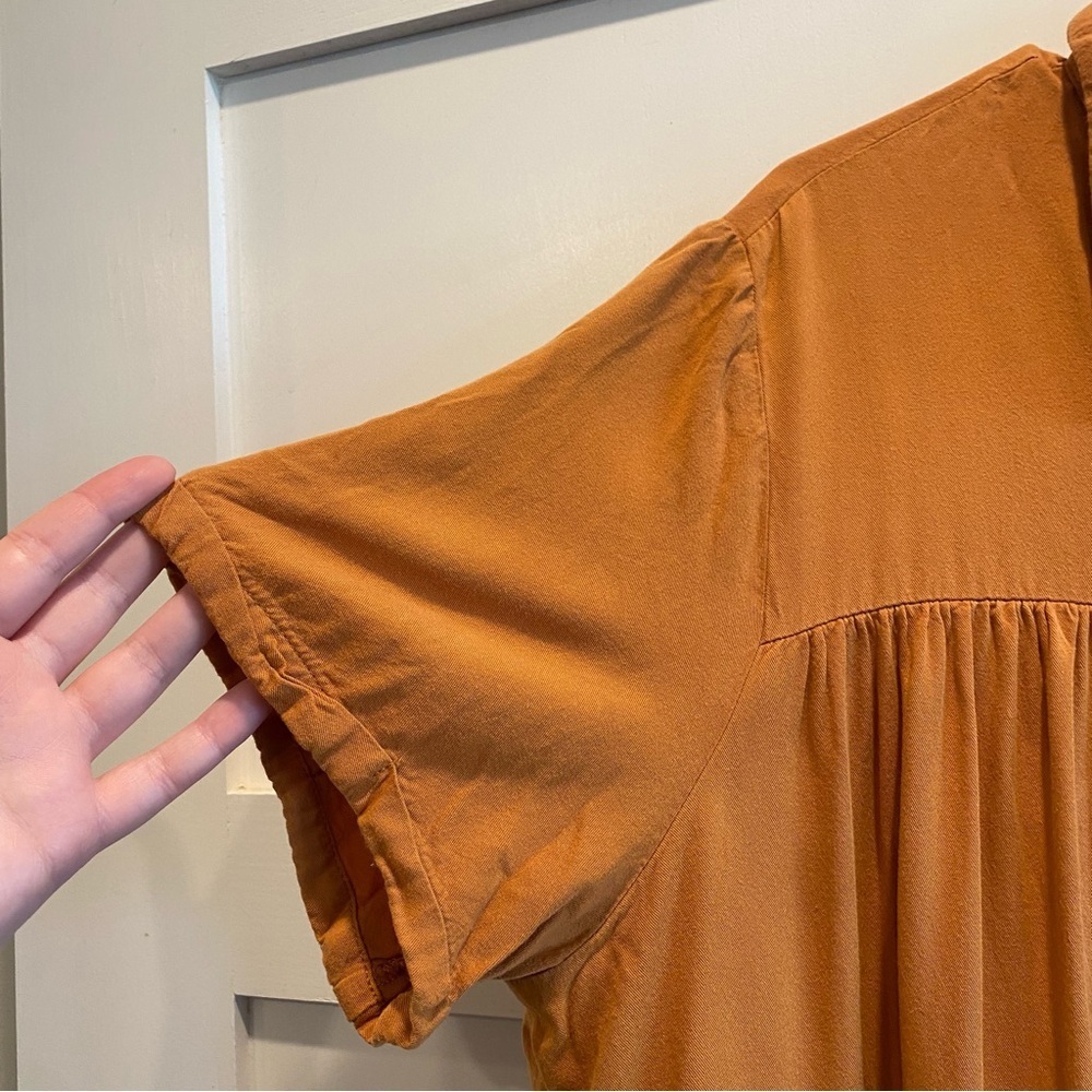 Women's Orange Button-Up Top Size 2XL - Picture 4 of 6